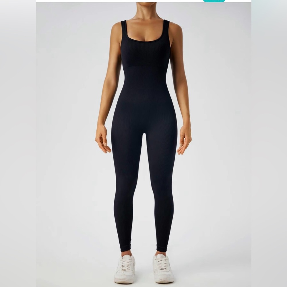 Black jumpsuit.